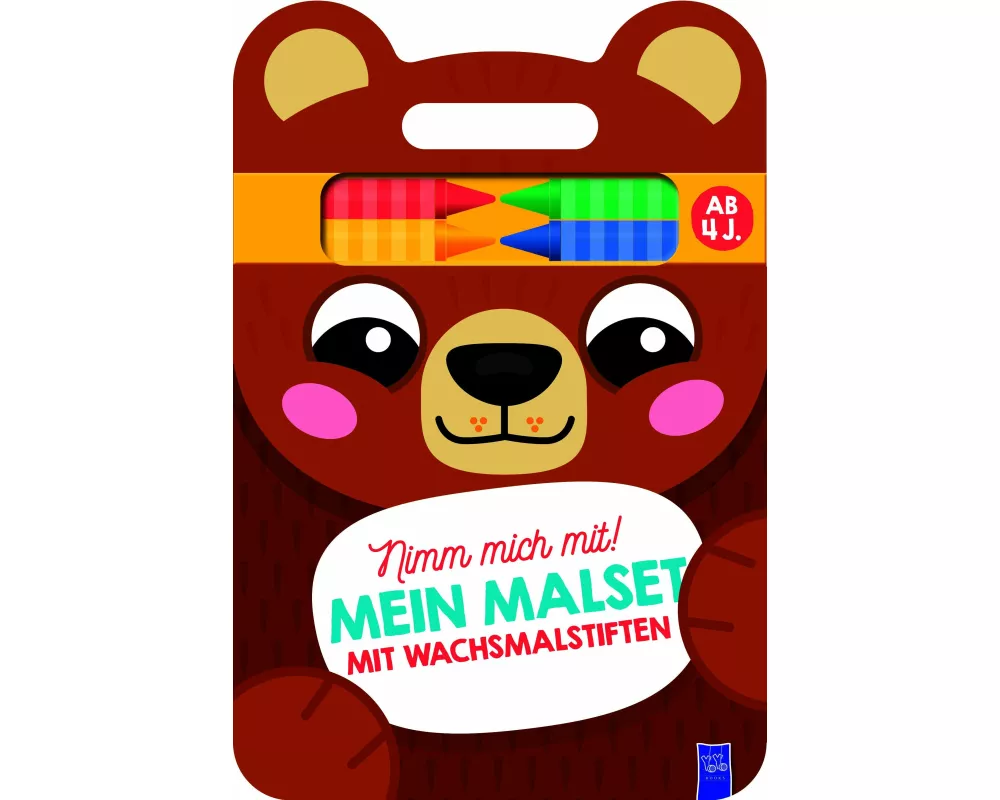 Nimm mich mit: Mein Malset mit Wachsmalstiften 4+ (Cover Bär)