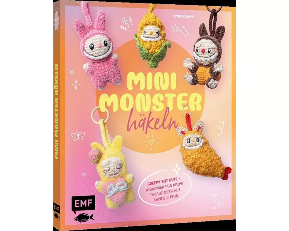 Schlüsselanhänger häkeln: Mini-Monster für Labubu-Fans