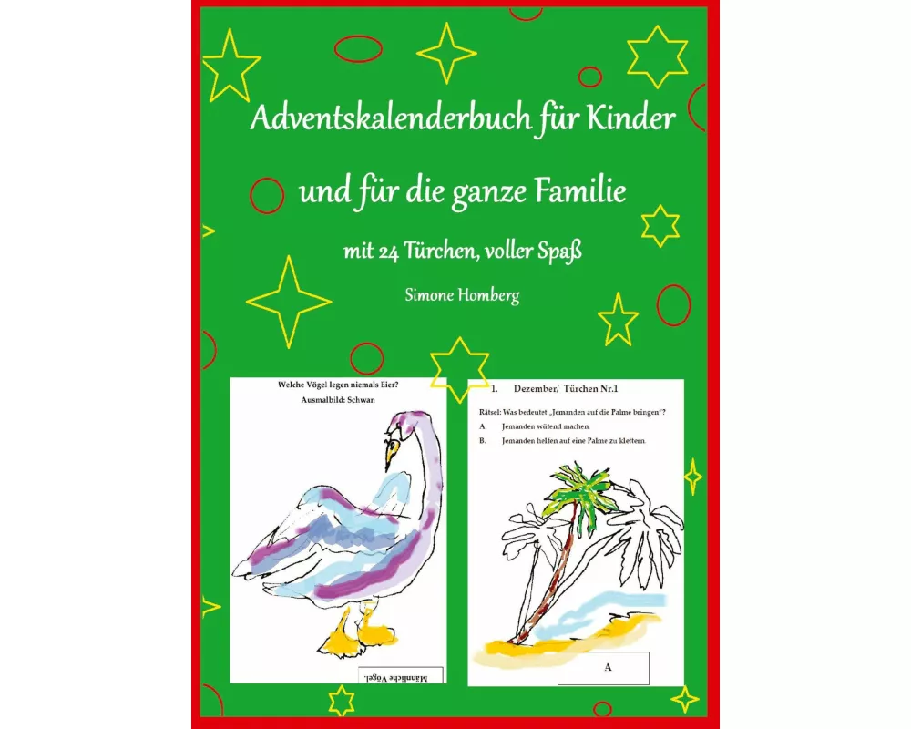 Adventskalenderbuch für Kinder und für die ganze Familie, Weihnachten, Weihnachtsgeschenk, Geschenkbuch