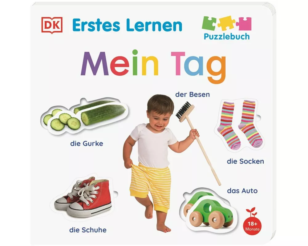 Erstes Lernen Puzzlebuch. Mein Tag