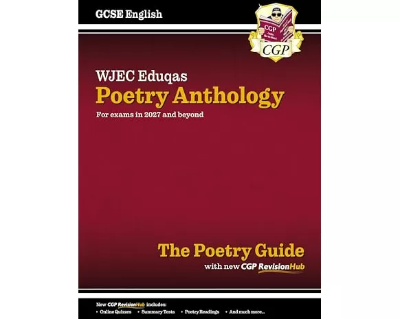 New GCSE English WJEC Eduqas Anthology Poetry Guide with CGP RevisionHub (for exams from 2027)