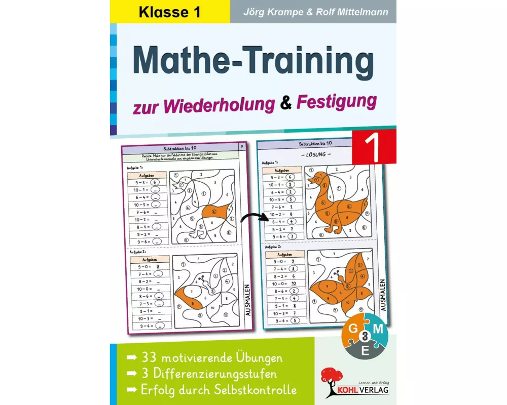 Mathe-Training zur Wiederholung und Festigung / Klasse 1