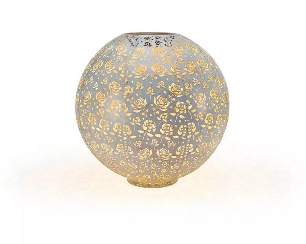 STT Windlicht Solar Antic Ball Baccara Ø 40 cm, White