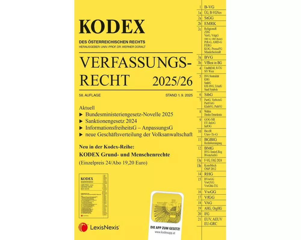KODEX Verfassungsrecht 2025/26 - inkl. App
