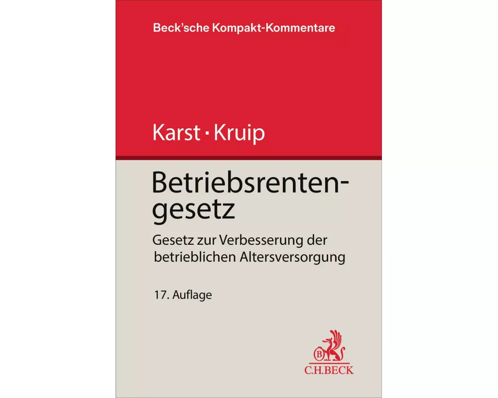 Betriebsrentengesetz. BetrAVG