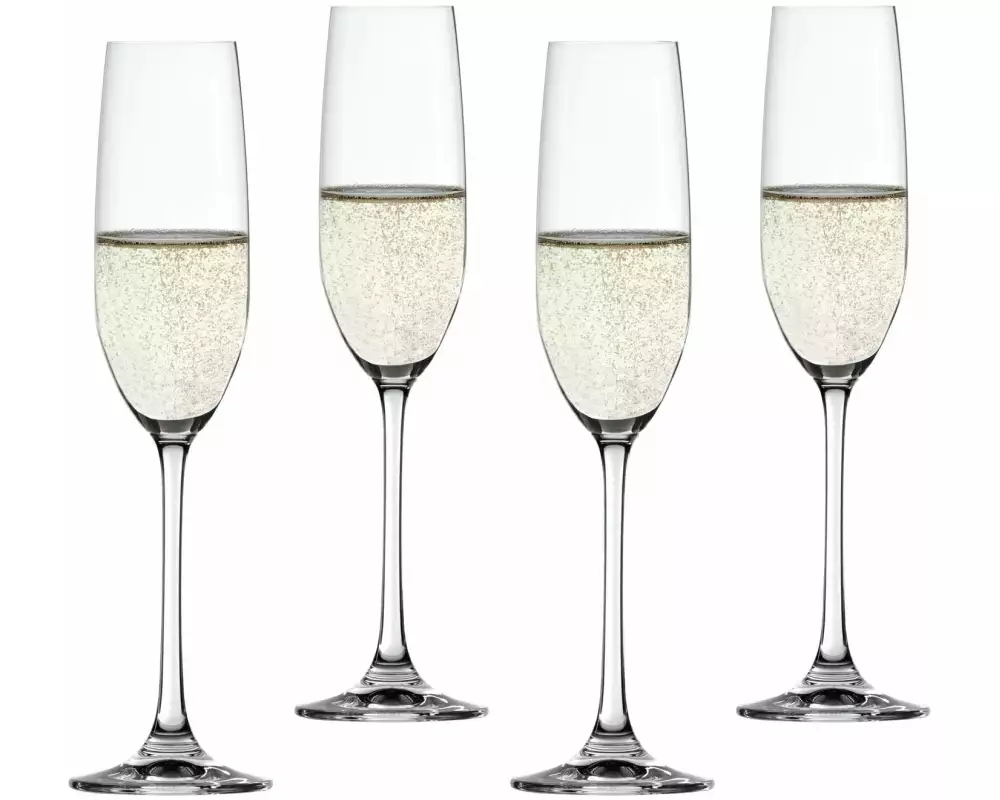 Spiegelau Champagnerglas Salute 210 ml, 4 Stück, Transparent