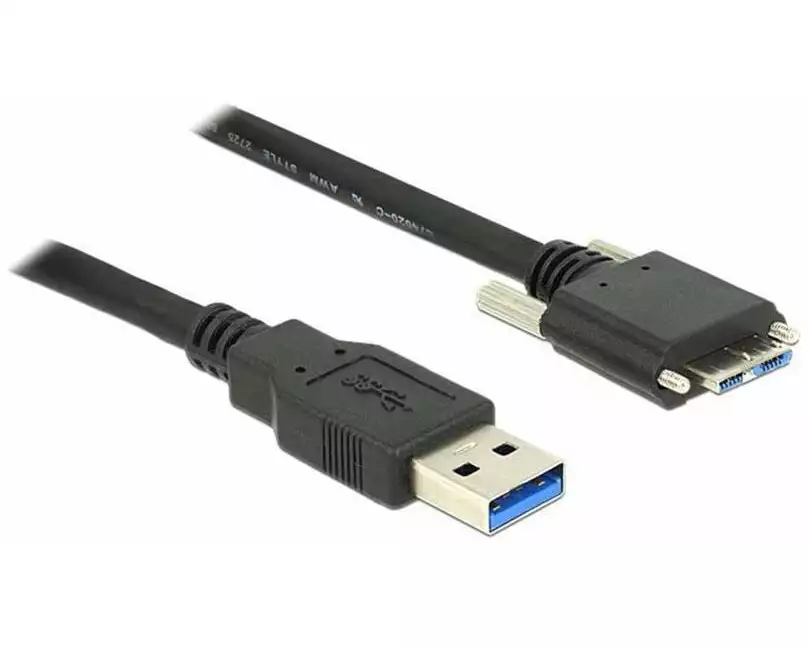 Delock USB 3.0-Kabel verschraubbar USB-A - Micro-USB B 2 m