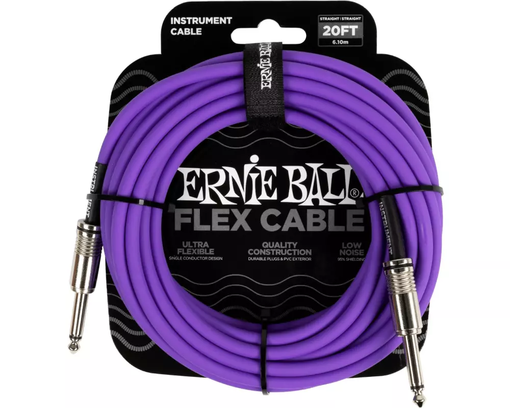 Ernie Ball Instrumentenkabel Flex 6420 – 6.09 m, Purpur