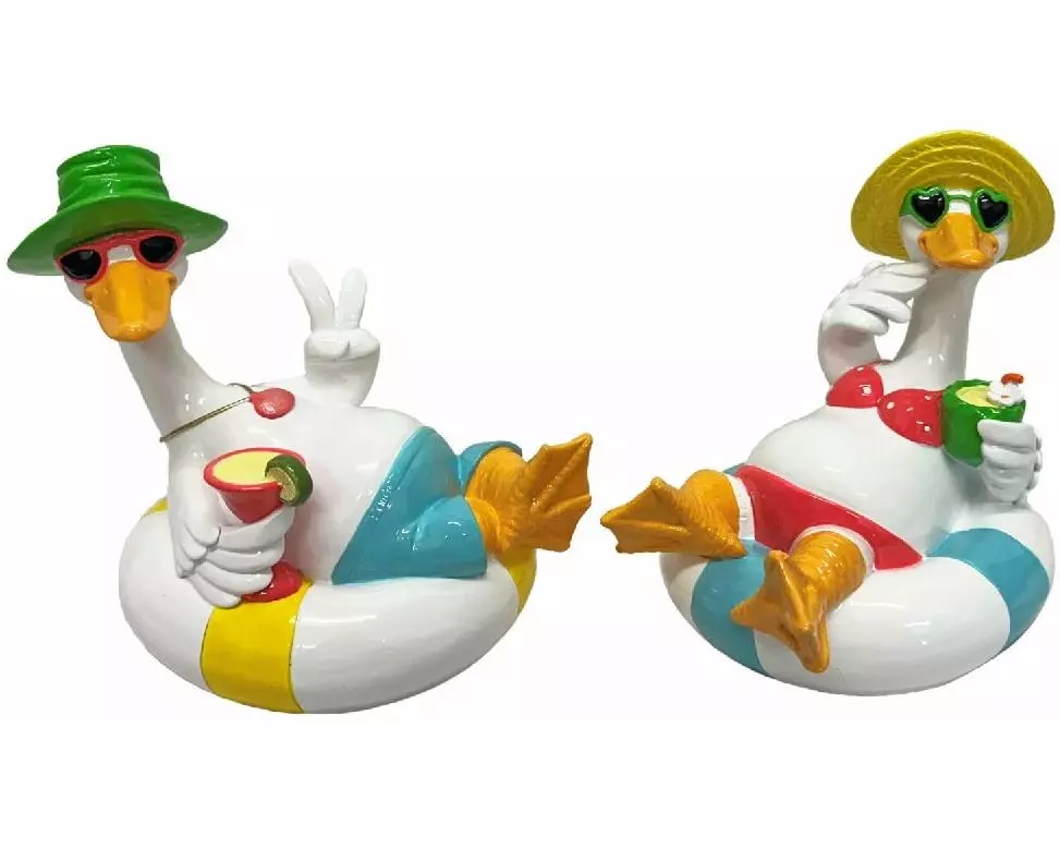 Dameco Dekofigur Ente «Beach» 2 Stück