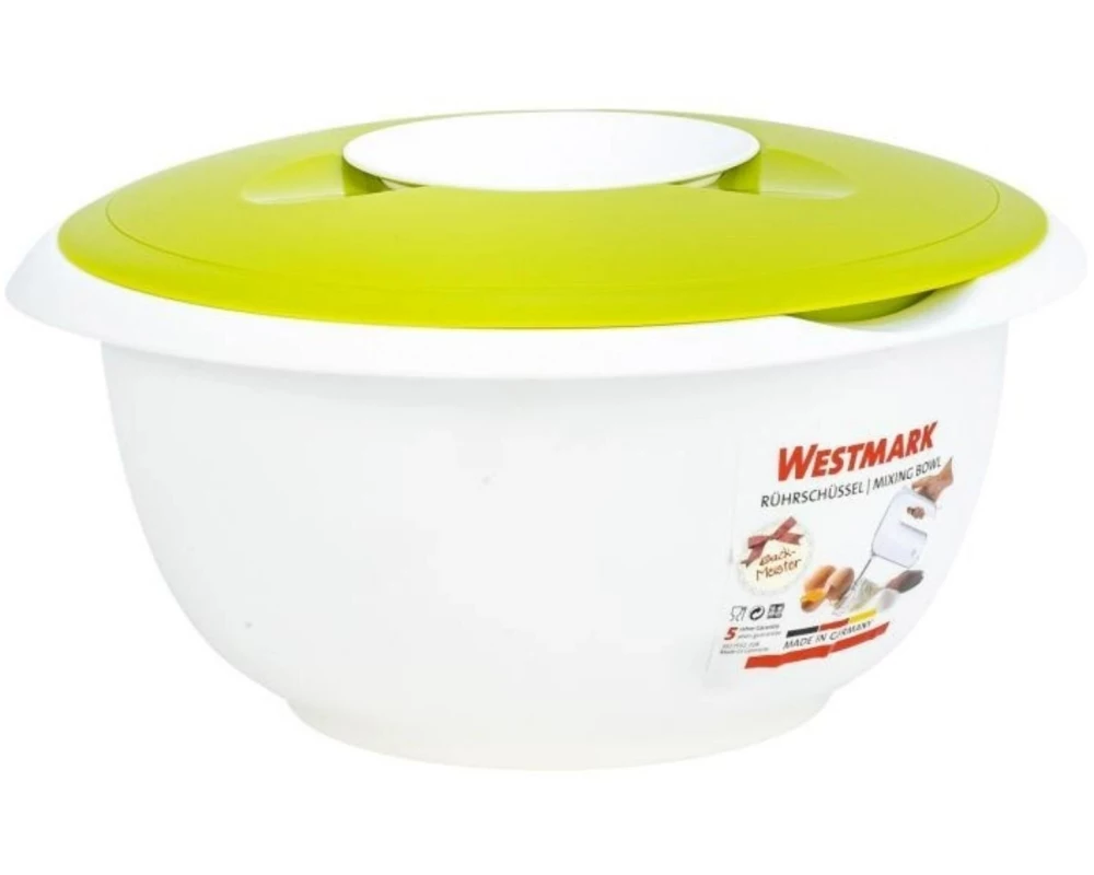 Westmark Rührschüssel mit Spritzschutz, apfelgrün, 2.5 l