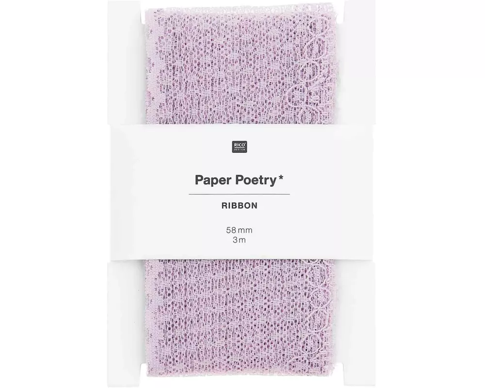 Rico Design Spitzenband Pünktchen 58 mm x 3 m, Flieder