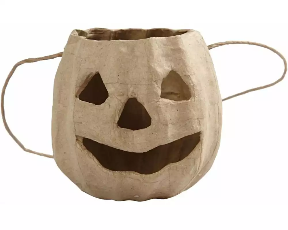 Creativ Company Pappartikel Pappfigur Kürbiskorb 8.5 x 9 cm