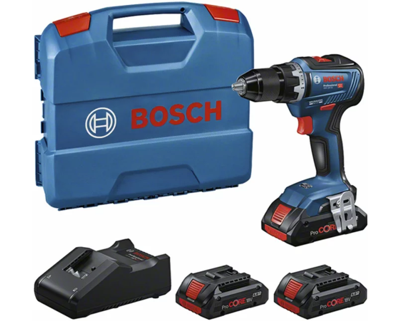 Bosch GSR 18V-55 + 3xProCORE18V 4.0Ah + GAL 18V-40 in L-Case Akku-Bohrschrauber