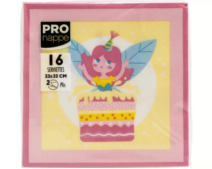 PRO nappe Papierservietten Fee 33 cm x 33 cm, 16 Stück