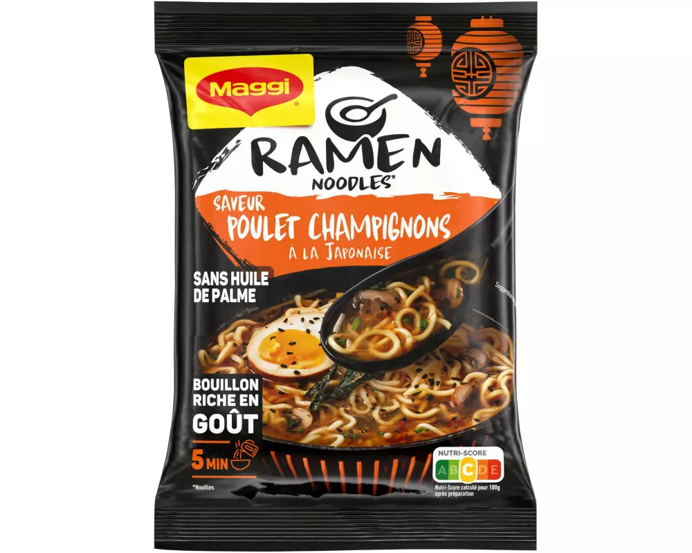 Maggi MAGGI Ramen Noodle Poulet Hühnchen-Pilz-Geschmack, 90 g