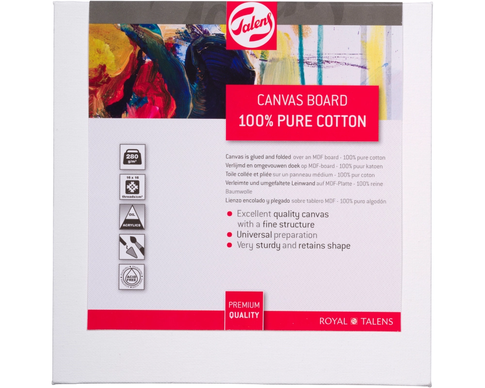 TALENS Malplatte 20x20cm 93252020 Baumwolle, 280g/m2