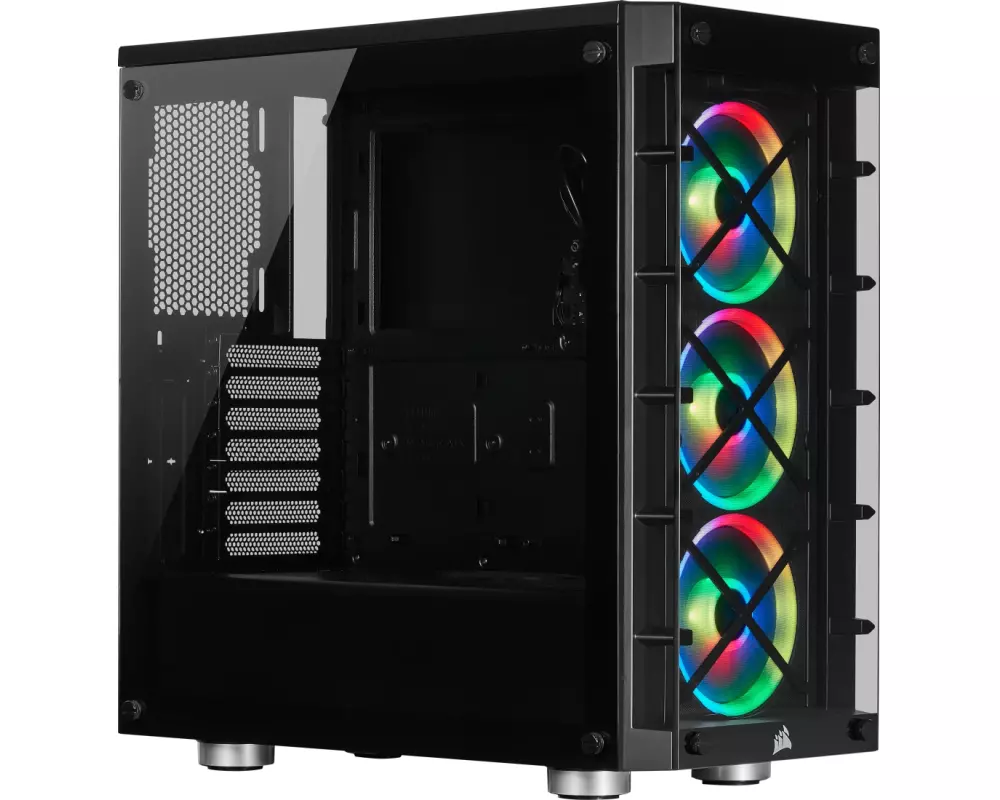 Crystal Series 465X RGB Tempered Glass Mid-Tower Black