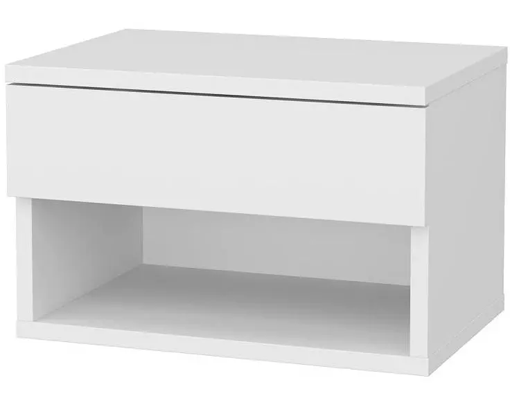 Woody Fashion Nachttisch Jamot 44.6 x 29 x 31.9 cm, Weiss