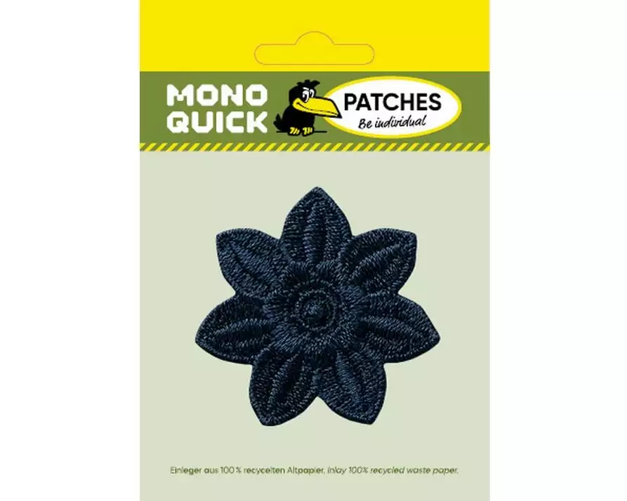 Mono-Quick Applikation Blume, Dunkelblau | Mono-Quick 1 Stück
