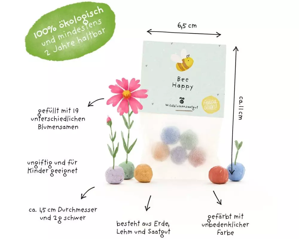 Die Stadtgärtner Blumenmurmeln «Bee Happy»