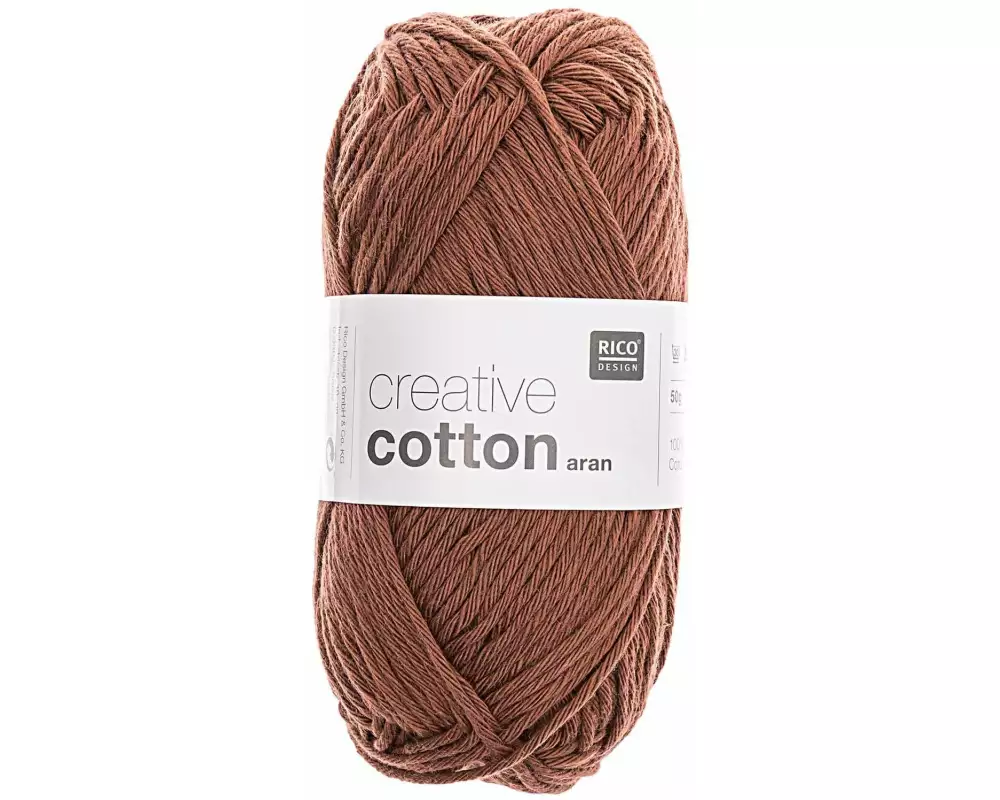 Rico Design Wolle Creative Cotton Aran 50 g Braun