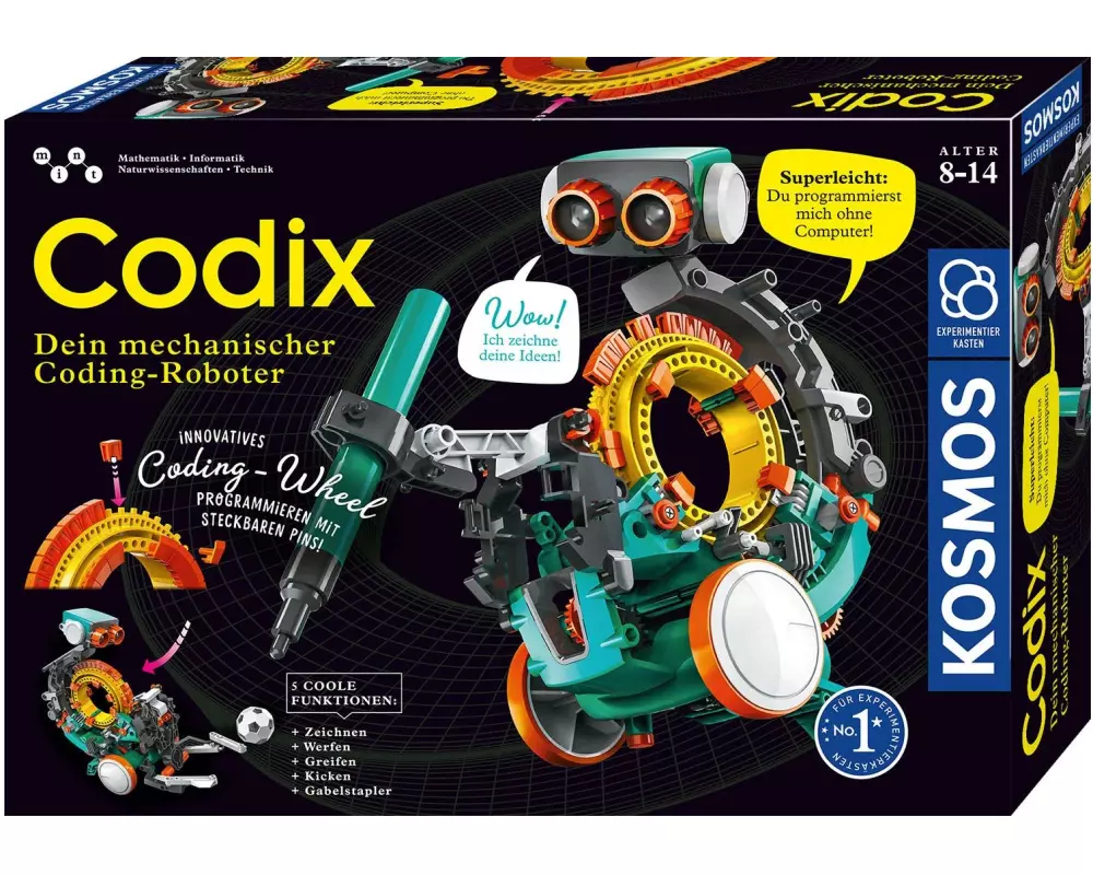 Kosmos Experimentierkasten Codix – Dein mechanischer Coding-Roboter