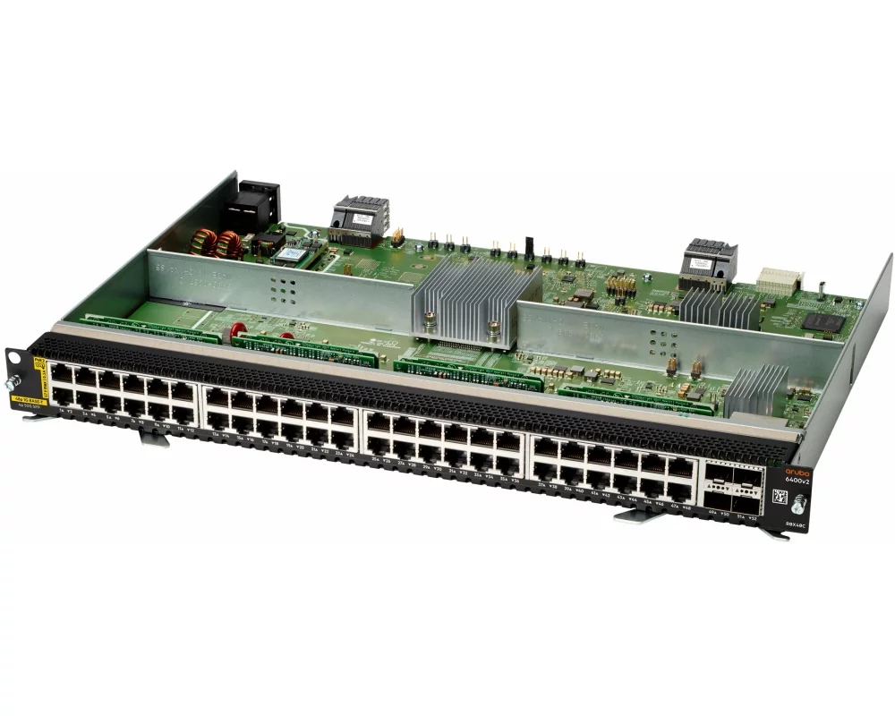HPE Aruba 6400 v2 Module, 48 Port 1GbE Class 6 PoE and 4 Port SFP56