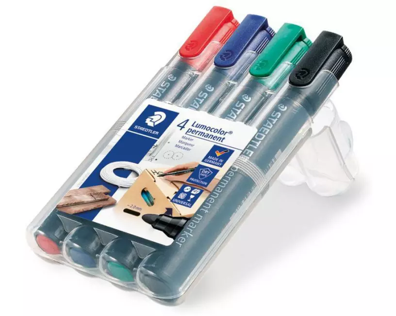 Staedtler Permanent-Marker Lumocolor 352 4er-Set, permanent