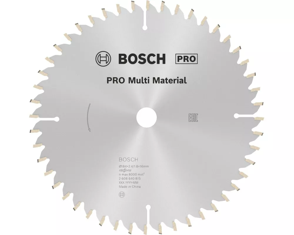 Bosch Professional Sägeblatt 184 x 2.4 x 16 mm, T48, 1 Stück