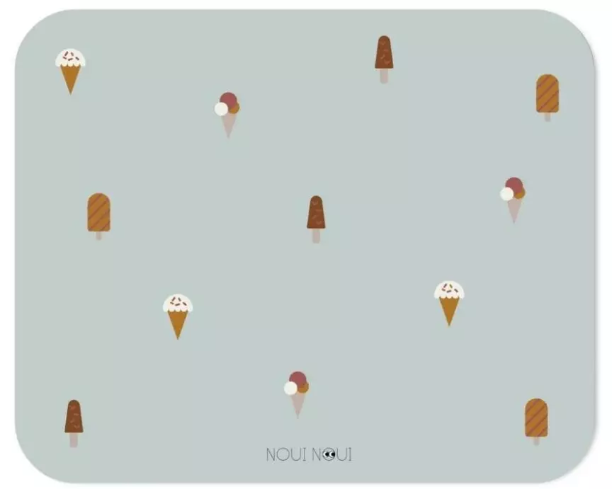 Noui Noui Kindertischset XL Ice Cream 55 x 45 cm, Grey Powder