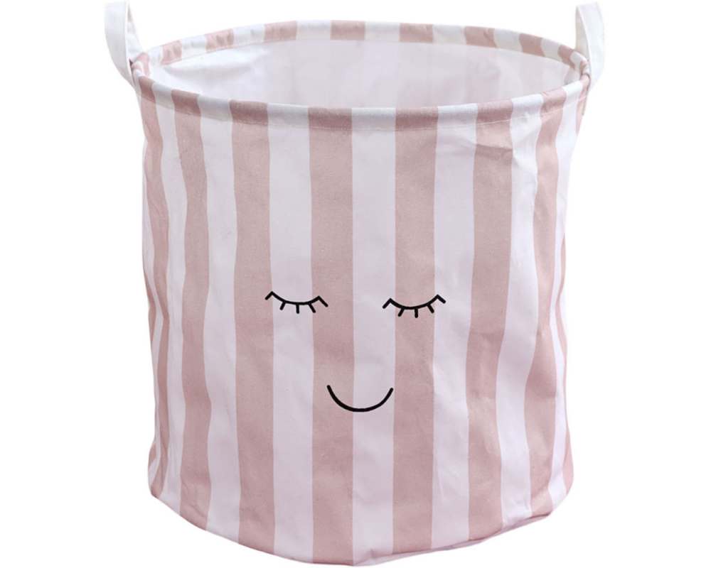 JABADABADO Aufbewahrungskorb 40x40cm K159 gestreift, rosa