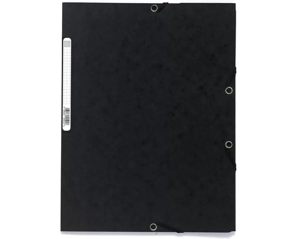 Exacompta Gummibandmappe A4 Schwarz, 250 Blatt