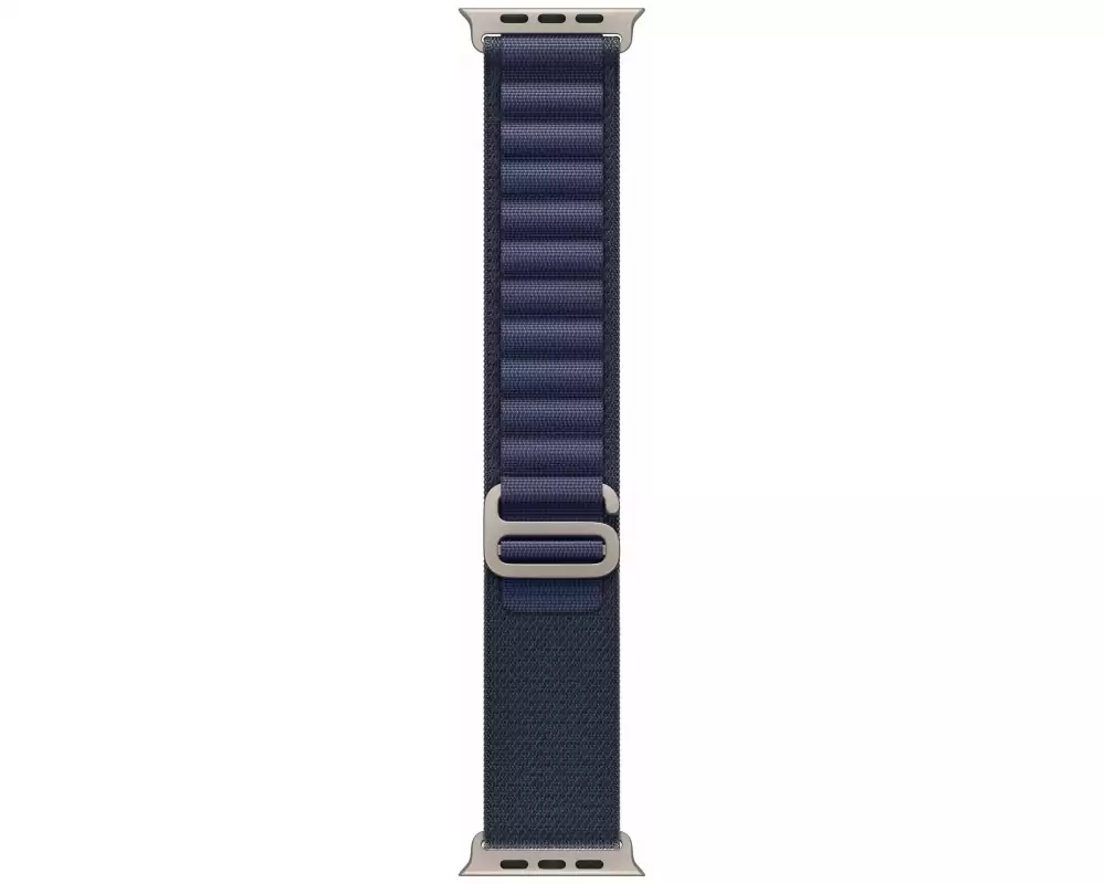 Apple 49mm Navy AlpineLoop -Small - Natural Titanium Finish