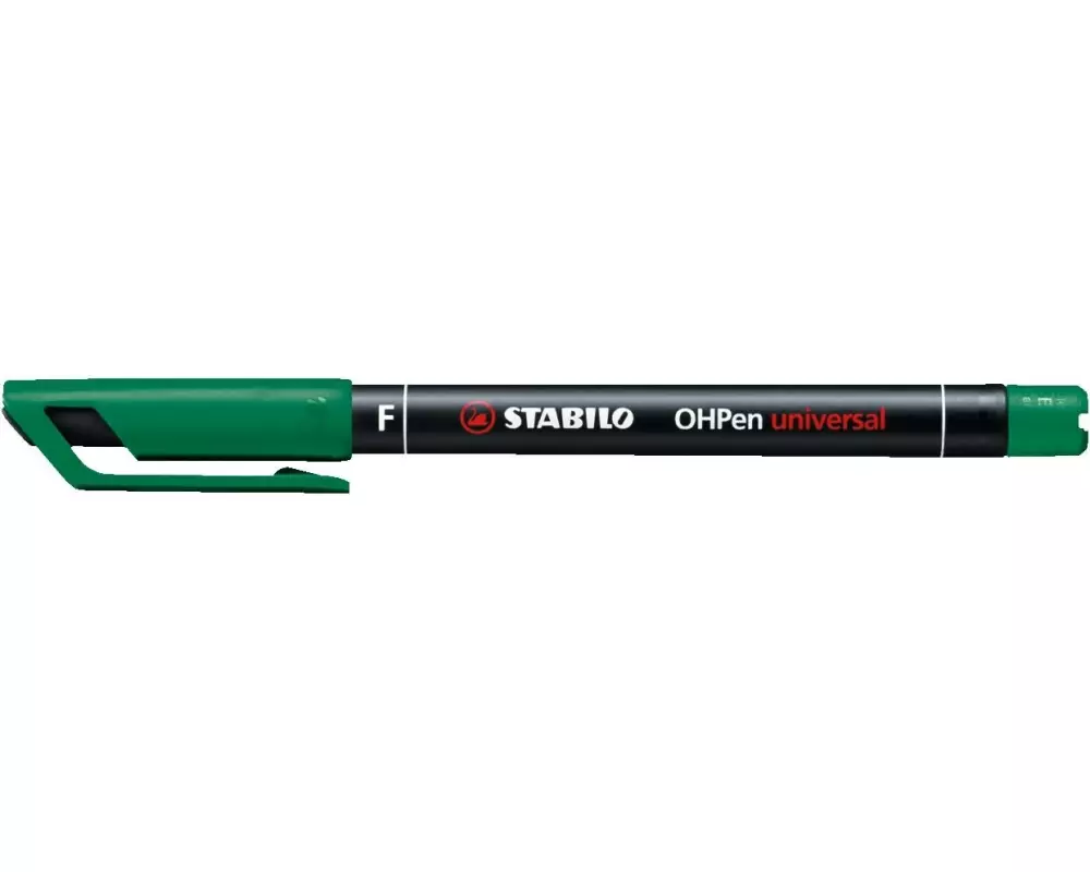 STABILO Folienstift OHPen universal F permanent 10 Stück, Grün