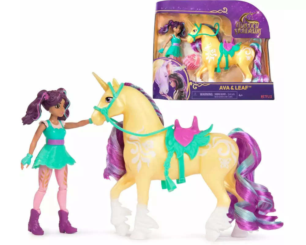 Spinmaster Unicorn Academy Ava Doll & Leaf Unicorn
