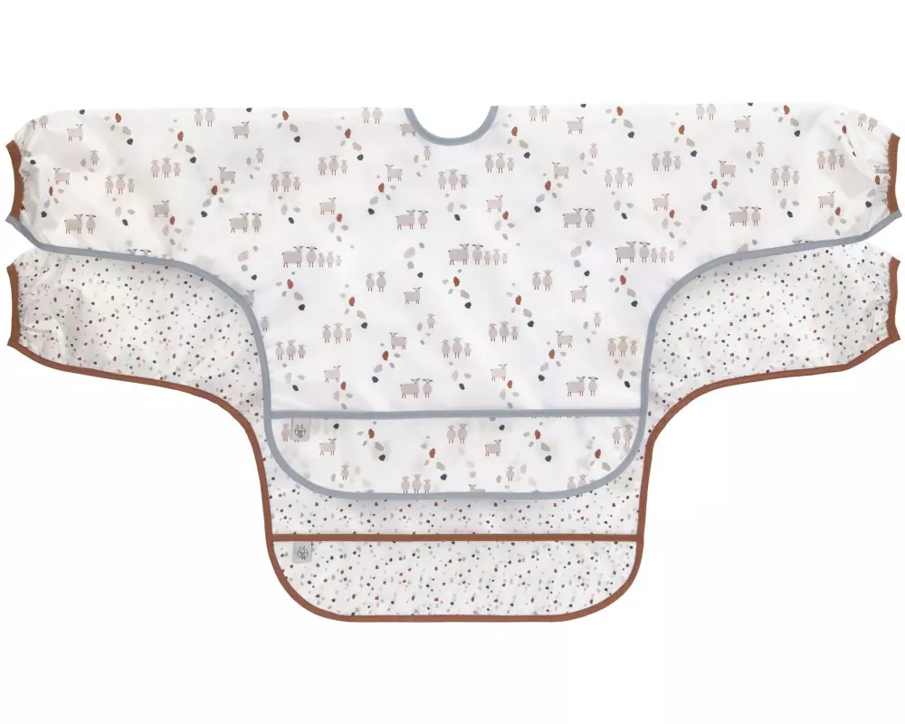 Lässig Ärmel-Lätzchen Tiny Farmer Schaf 2er Set 80 x 36 cm