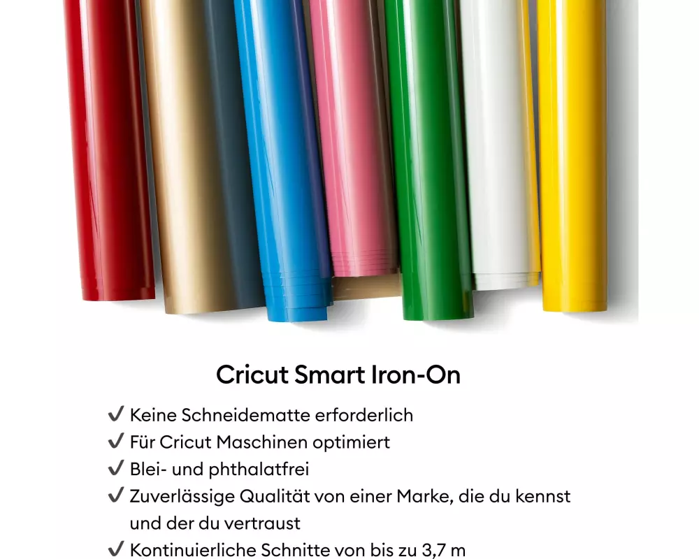 Cricut Aufbügelfolie Smart 33 x 273 cm, 1 Stück, Rot