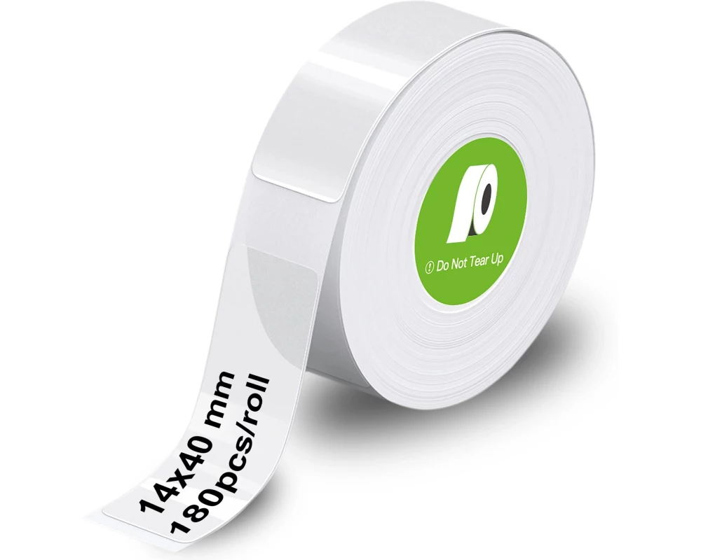 Olympia LabelRolls 180 Etiketten Schwarz auf Transparent