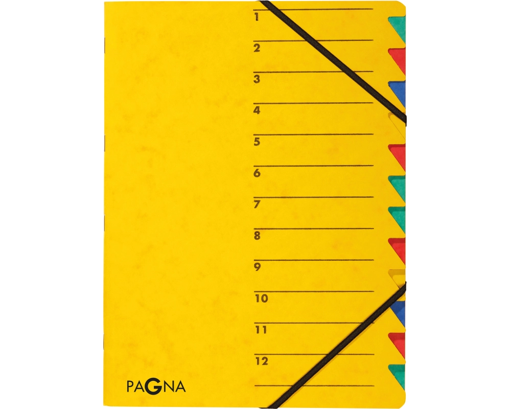 PAGNA Fächermappe EASY A4 24131-05 gelb 12 Fächer