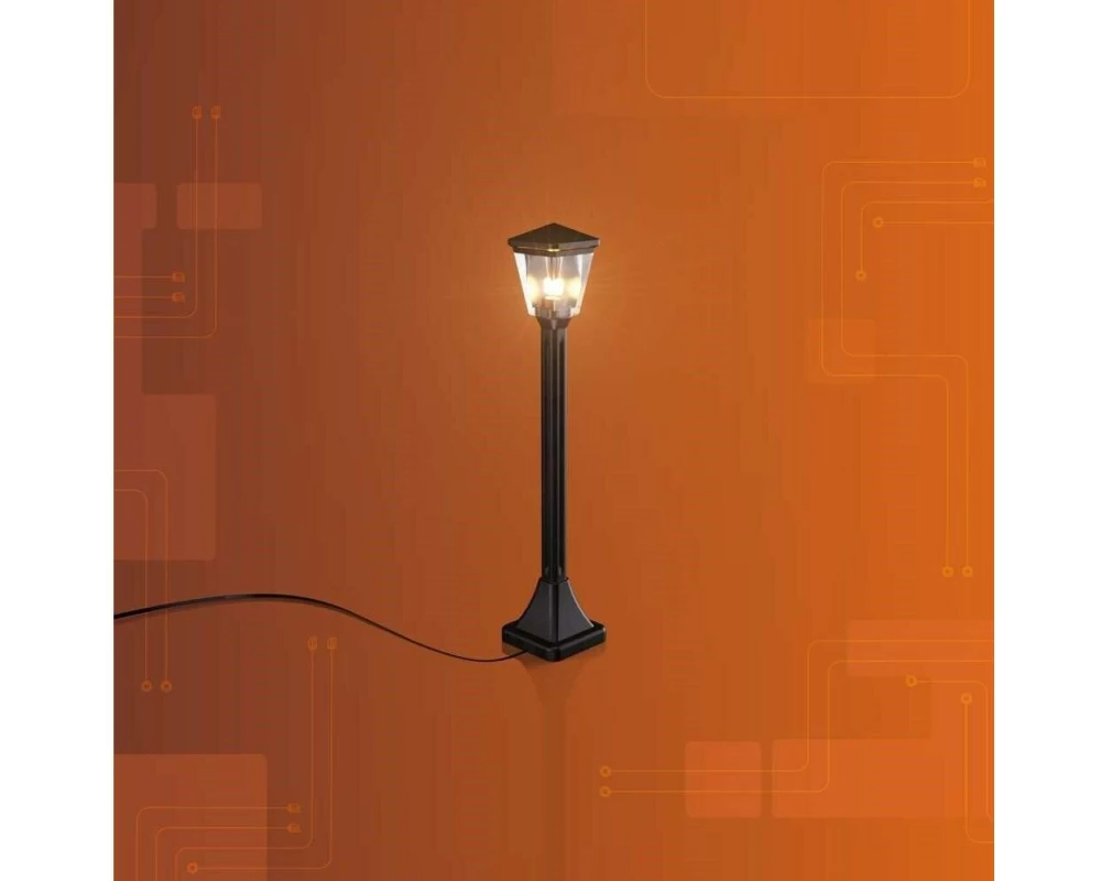 Light My Bricks 2.0 Astro LED Strassenlampe Schwarz mit warmweisser LED