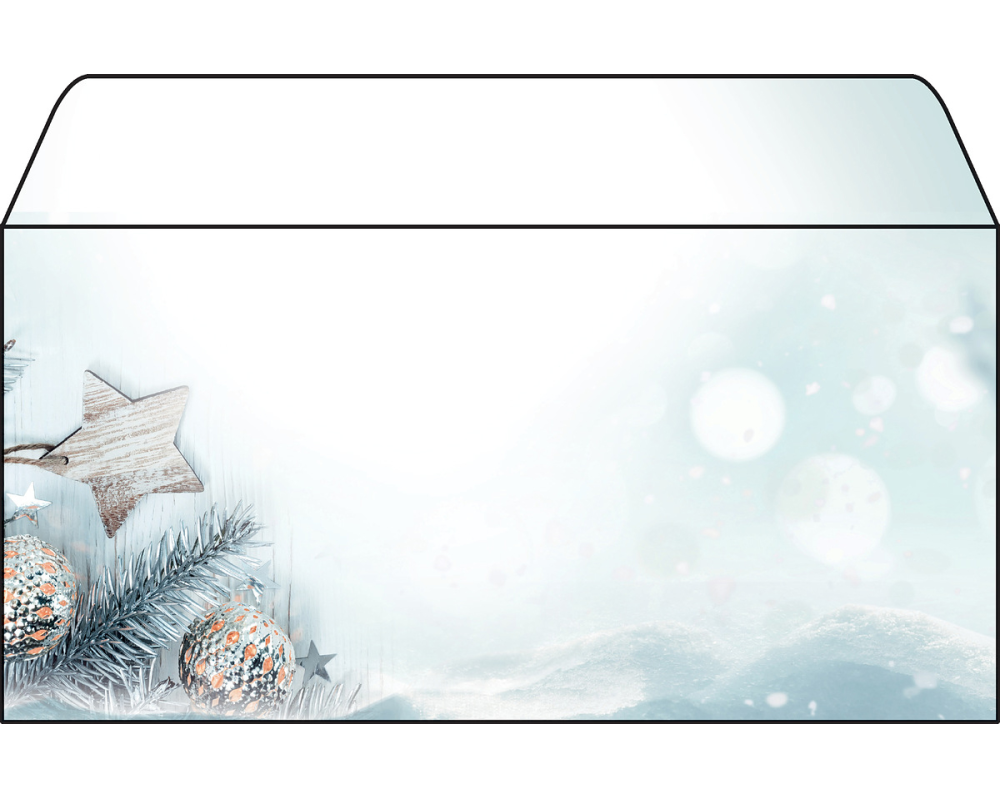 SIGEL Weihnachts-Couvert 11x22cm DU312 90g,Snow Star 25 Stück