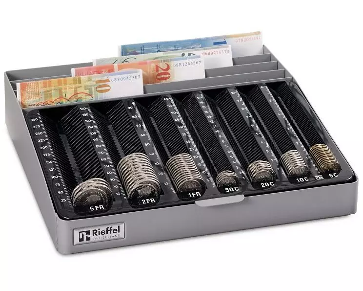 Robert Rieffel Geldzähleinsatz Moneta-Mobile+Ch 102 x 300 x 242, Grau