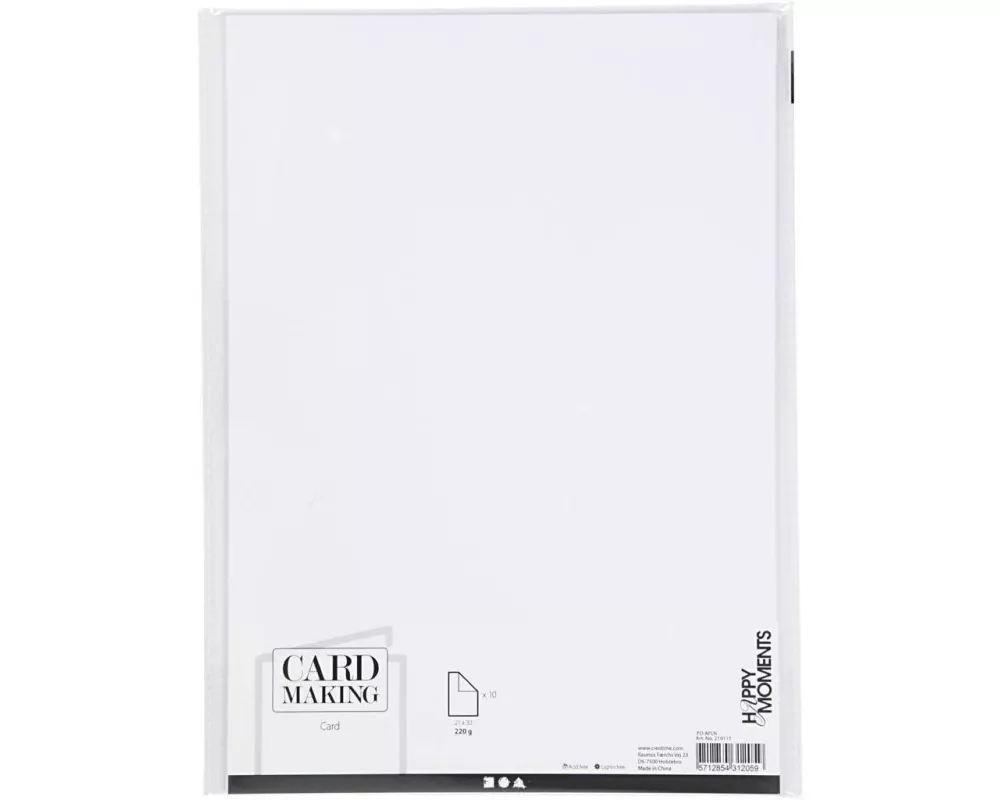 Creativ Company Fotokarton A4, 10 Blatt, Weiss