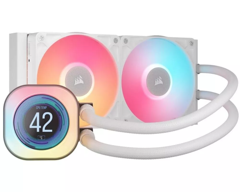 Corsair Wasserkühlung ICUE Titan 240 RX LCD Weiss