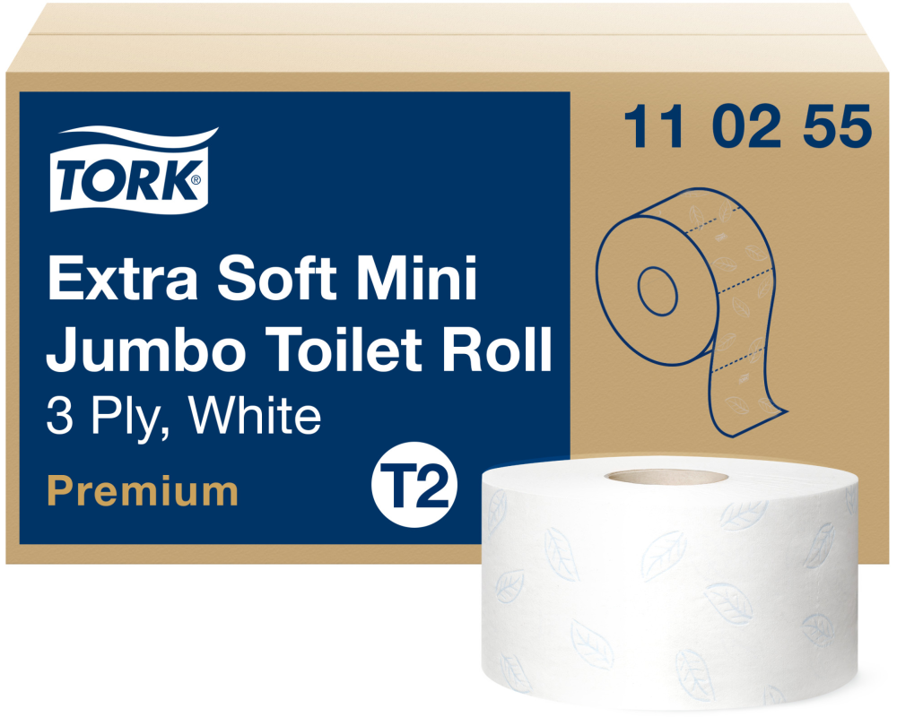 TORK Mini Jumbo Toilettenpapier T2 110255 3-lagig 12 Rollen à 120m