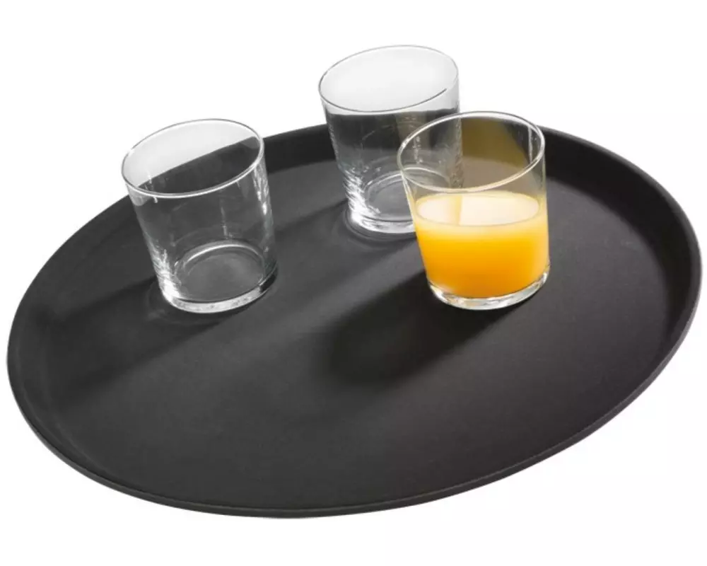 APS Serviertablett Nonslide 40.5 cm, Schwarz