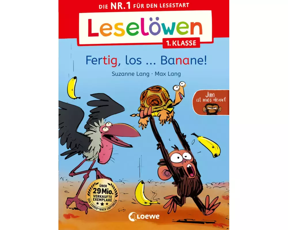 Leselöwen 1. Klasse - Jim ist mies drauf - Fertig, los ... Banane!