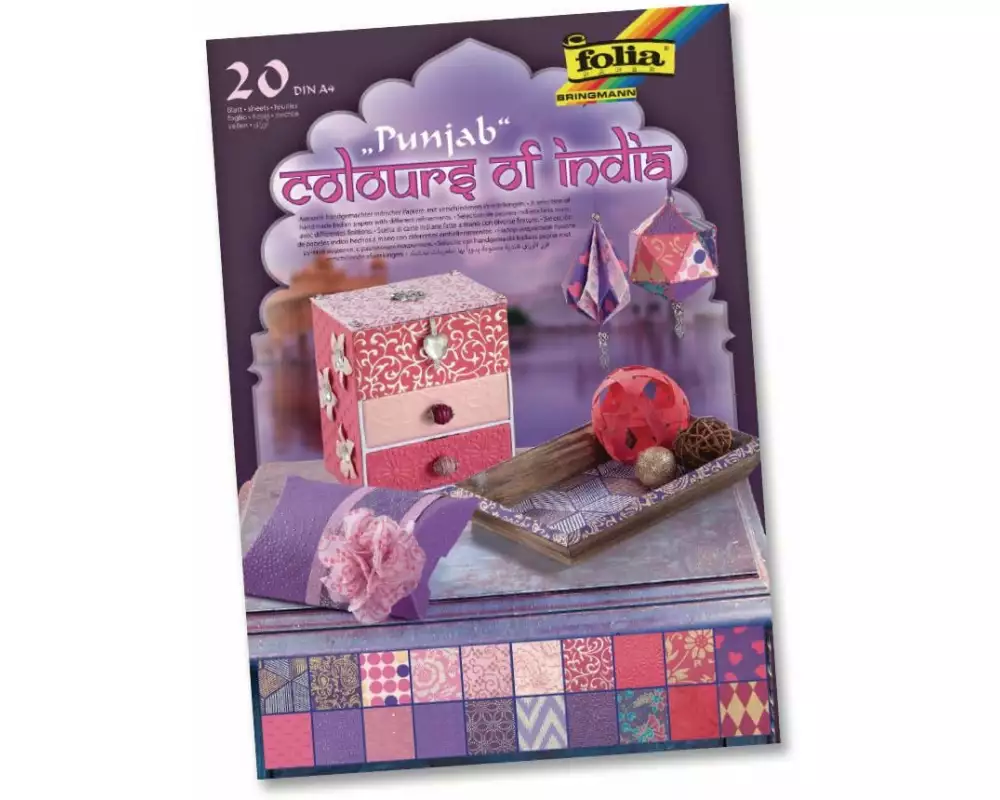 Folia Motivblock India Punjab Farbig assortiert