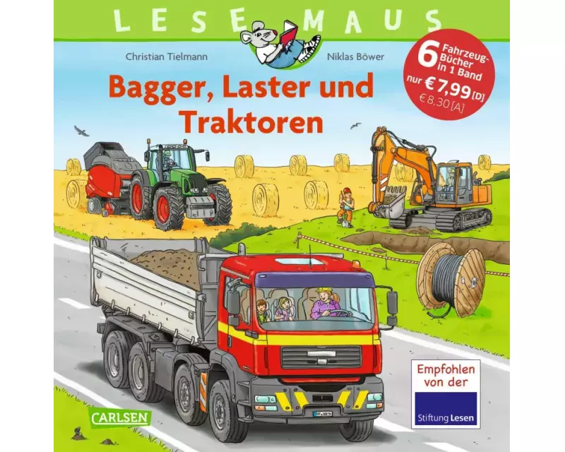 LESEMAUS Sonderbände: Bagger, Laster und Traktoren – Alles über Fahrzeuge