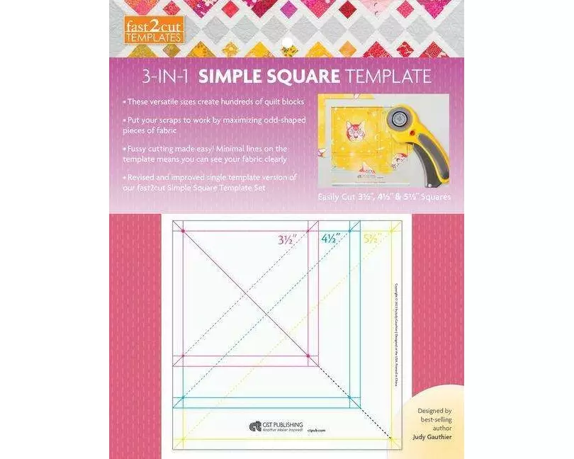 fast2cut 3-in-1 Simple Square Template